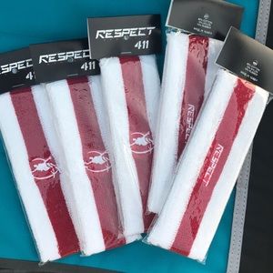 BUNDLE OF 5: ATHLETIC TERRYCLOTH SWEATBANDS